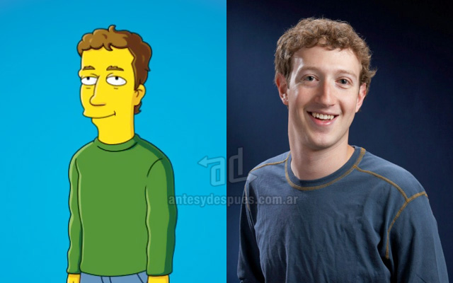 Foto de la version Simpson de Mark Zuckerberg