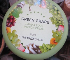 the face shop green grape hand and body shiffon cream, bitsandtreats