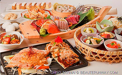 CHISOZANMAI Japanese buffet restaurant sashimi, sushi, tempura, tuna, prawns, desserts, The Central, Clarke Quay