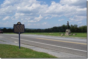 Gettysburg Campaign about First Day of Battle, Buford Statue across the road.