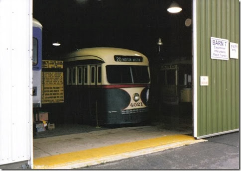 Chicago Surface Lines PCC Streetcar #4021 at the Illinois Railway Museum on May 23, 2004