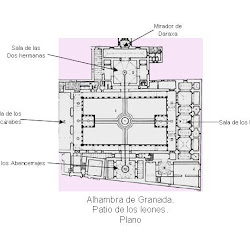 46 bis2 - Plano del Patio de los Leones de la Alhambra de Granada