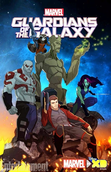 Póster oficial de  la serie animada Los Guardianes de la Galaxia