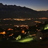 night view in Vaduz, Liechtenstein 