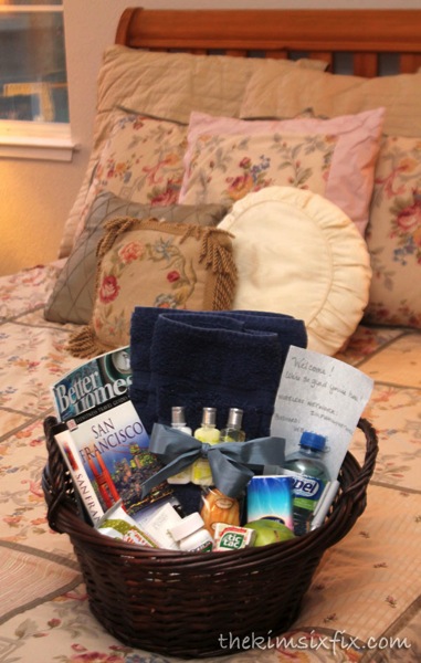 Guest gift basket