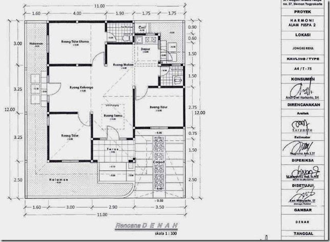 Image Result For Denah Rumah Sederhana Dengan Kamar Tidur Image Result For Denah Rumah Sederhana Dengan Kamar Tidur