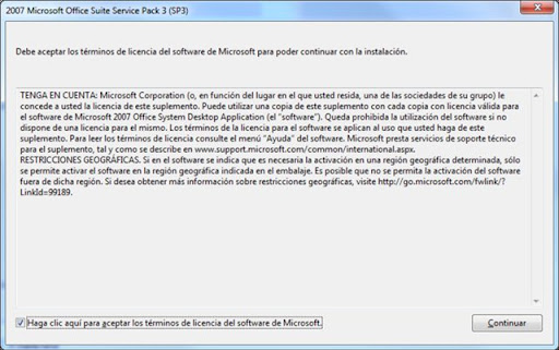 Service Pack 3 para Microsoft Office 2007