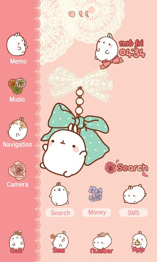 【免費生活App】CUKI Theme Mint ribbon molrang-APP點子