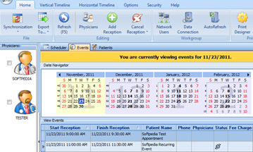 Medical Calendar for Health Center