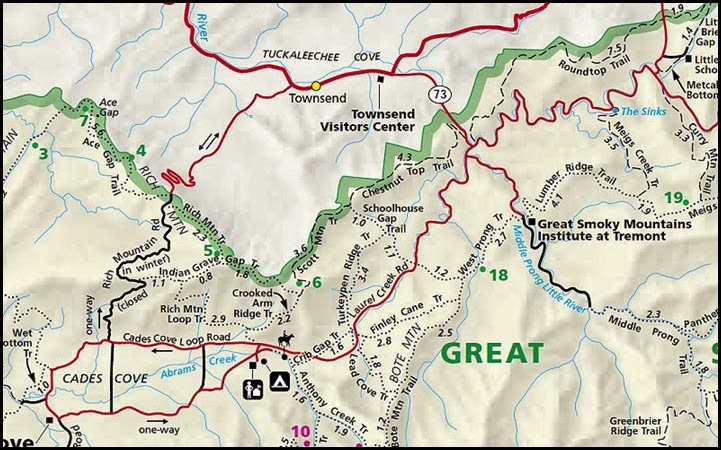 00 - Schoolhouse Gap and White Oak Sinks Trail Map