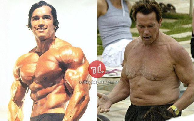 Arnold Schwarzenegger before and after