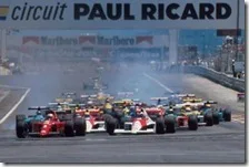La partenza del gran premio di Francia 1990