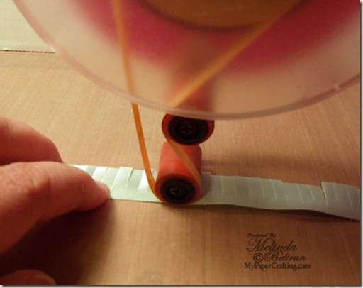 apply adhesive to roll ribbon