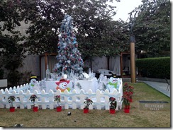 Belvedere Vodka Christmas tree at our hotel in Delhi
