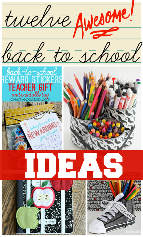 12 Awesome Back To School Ideas #linkparty #feature #backtoschool #gingersnapcrafts