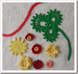 Irish Crochet practice pieces March 14_2