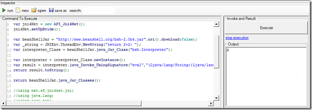 Dinis Cruz Blog: Invoking Java BeanShell from .Net CLR