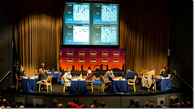 Round 2 scene at London Chess Classic 2012