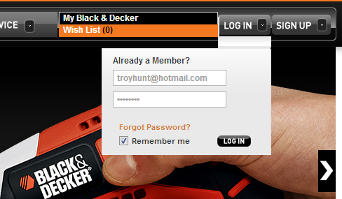 Accesso a Black & Decker