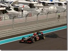 Grosjean nelle prove libere del gran premio di Abu Dhabi 2013