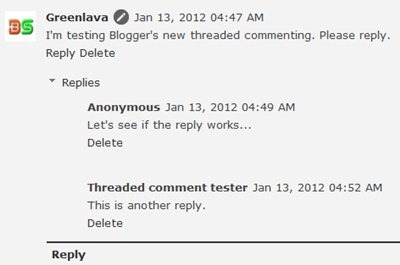 Blogger embedded comment