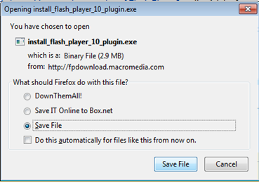 ติดตั้ง Flash player 