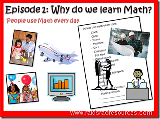 Math Mini Lesson #1 - Why do we learn math?  A flipped classroom video by Heidi Raki of Raki's Rad Resources
