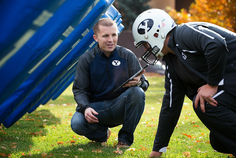 1310-76 1171310-76 XOnano Smart FoamBYU Mechanical Engineering Masters student Jake Merrell demonstrates a smart foam he created called XOnano that can detect force. He is testing the foam in the padding of a football helmet with hopes that it can aid football teams in preventing the long term effects of concussions.October 30, 2013Photo by Jaren Wilkey/BYU© BYU PHOTO 2013All Rights Reservedphoto@byu.edu  (801)422-7322