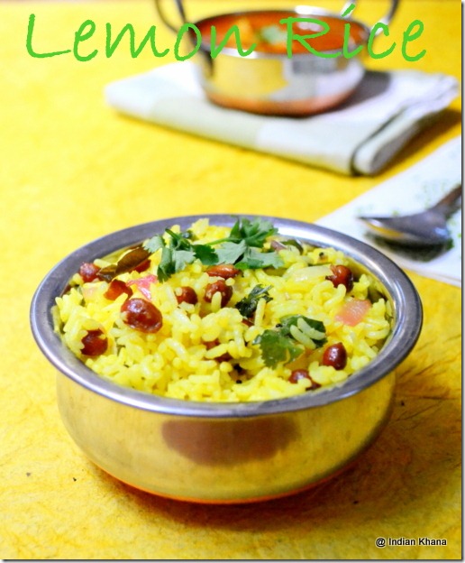 Lemon Rice Chitranna Rice Recipe