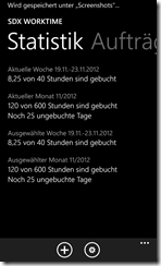 Windows Phone 8 SDX WorkTime