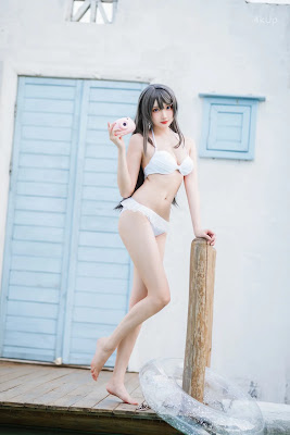 Coser@瓜希酱 樱岛麻衣 – 泳装