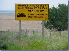 1805 Alberta Hwy 500 South - Watch For Snakes On Road sign