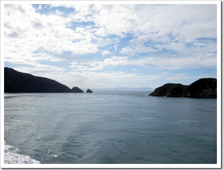 Coming through theheads into Queen Charlotte sounds.
