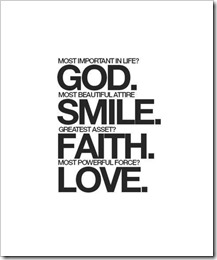 God smile faith love