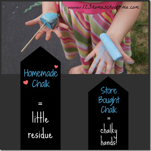 homemade chalk makes little to no mess on hands homemade chalk makes little to no mess on hands