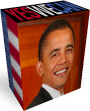 Scatola 3D Barack Obama ottenuta con Rizone 3D Box Creator