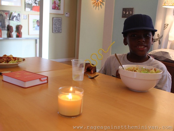The Manners Candle: It’s a pretty easy concept: the candle stays lit as long as they are using appropriate table manners. If someone gets unruly, the candle is blown out.