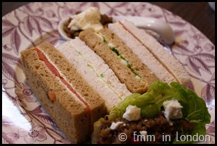 Gluten free sandwiches Pantry 108 Marylebone Hotel