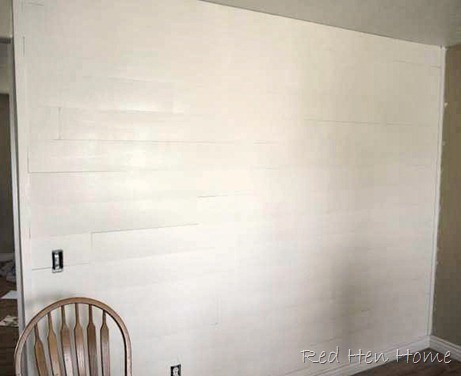 faux plank planked wall