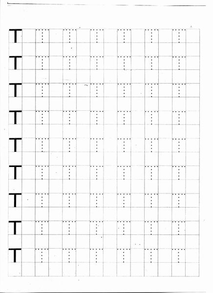 Caligrafía letras mayúsculas