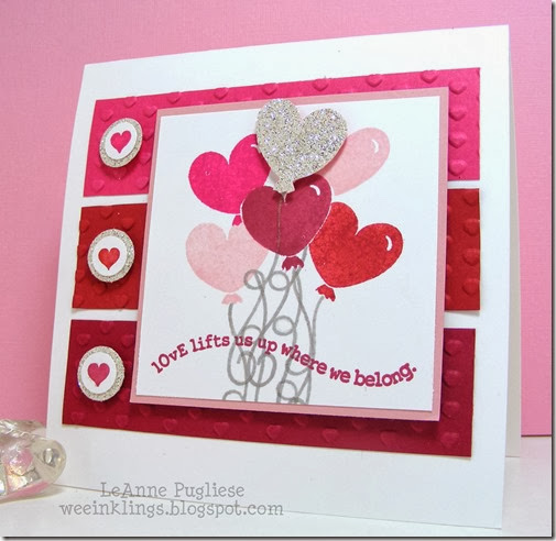 LeAnne Pugliese WeeInklings ColourQ227 Valentine Stampin Card