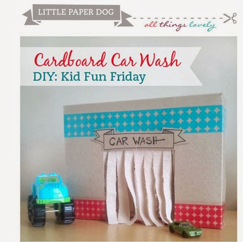 Little Paper Dog All things lovely cardboard car wash DIY Tutorial apartment therapy