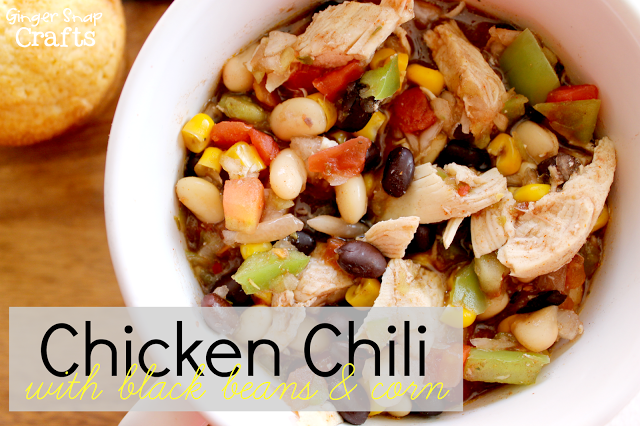 Chicken Chili with black beans & corn #McCormickHomemade #spon #recipe