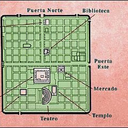 51.- Plano de la ciudad de Timgad en Argelia