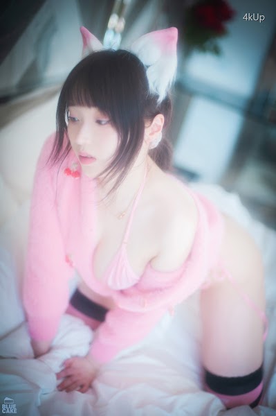[BLUECAKE] Bambi (밤비) Naughty Cats Pink & Mint RED
