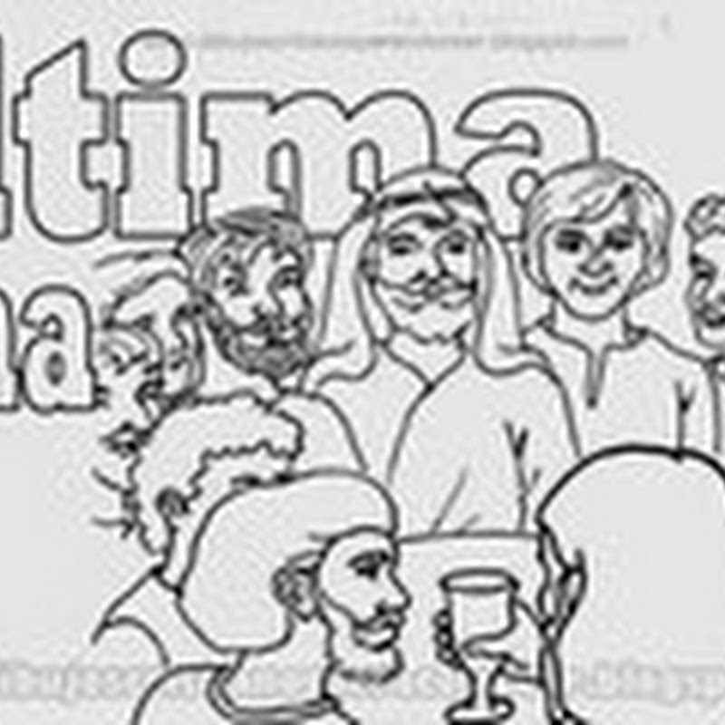Dibujos de la última Cena de Jesús para colorear