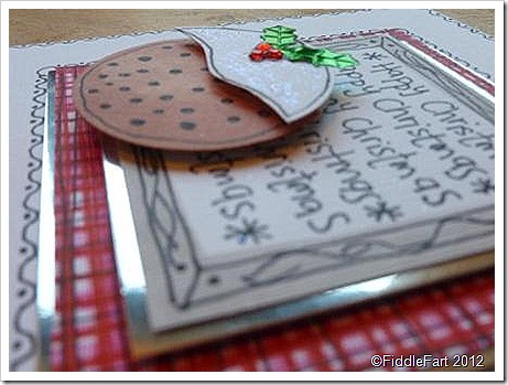 Doodle Christmas Pudding Card