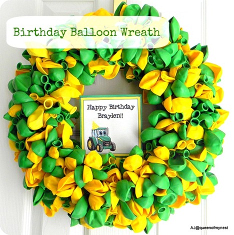 Birthday Balloon Wreath with Title