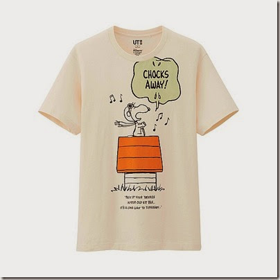 UNIQLO Man Peanuts Graphic Short Sleeve T-shirt Cream