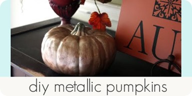 diy metallic pumpkins